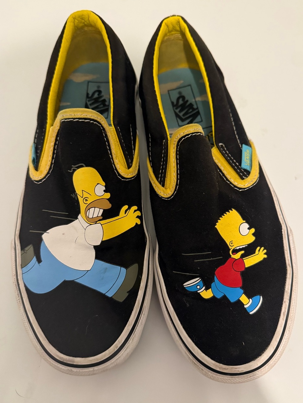 Vans x The Simpsons Classic Slip-On Black Homer Bart Men 6 Women 7.5 VN0A38F7V0E